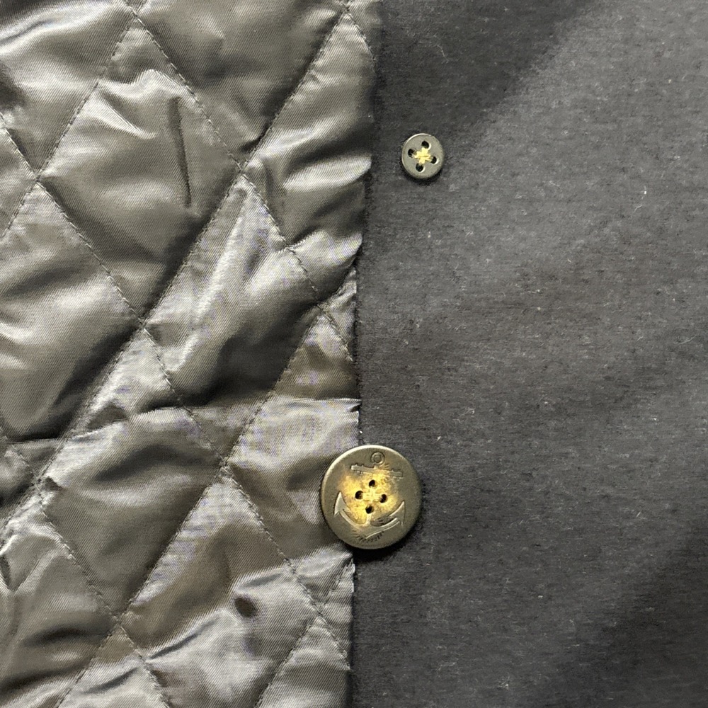 Vtg Lauren Ralph Lauren Double Breasted Pea Coat Womens Large Navy Blue‎ Classic - Picture 10 of 14